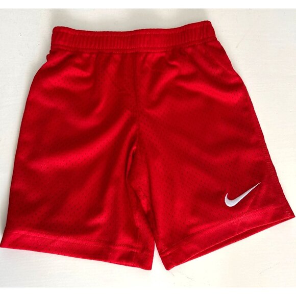 Nike Boys Red Dri-FIT Mesh Athletic Shorts Size 6 - Picture 1 of 6